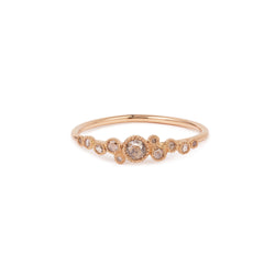 Astrée ring, champagne diamonds