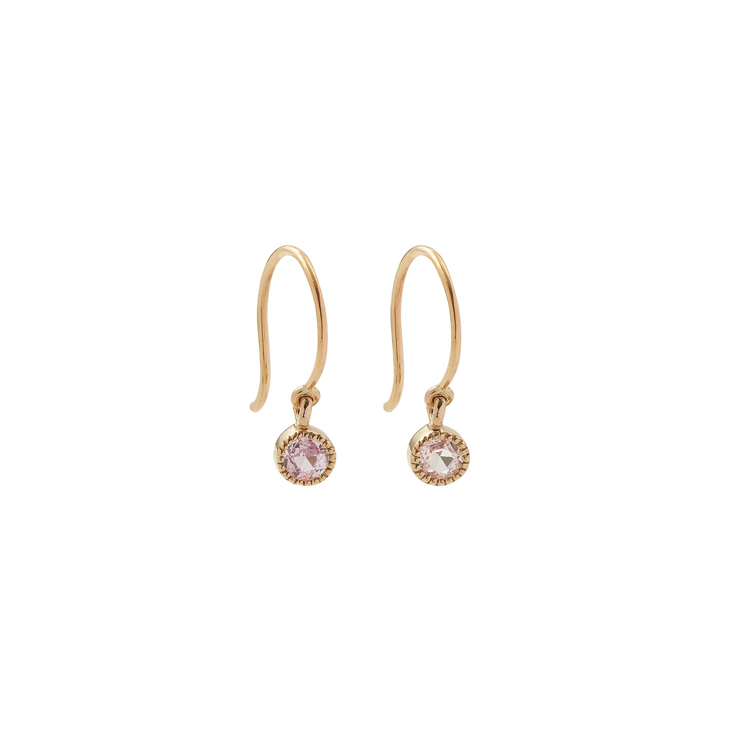 Pendant earrings Love M Pink Sapphires
