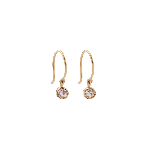 Pendant earrings Love M Pink Sapphires
