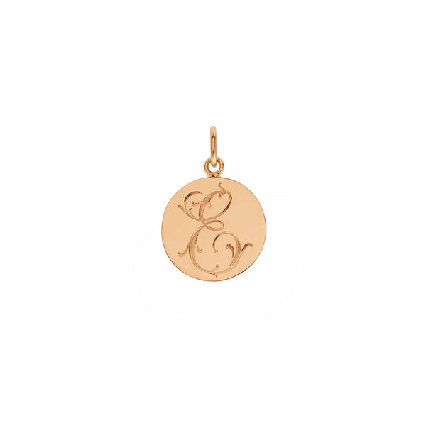 Customizable gold medal. Myrtille Beck- Hand-engraved medal. Engraved initial medal
