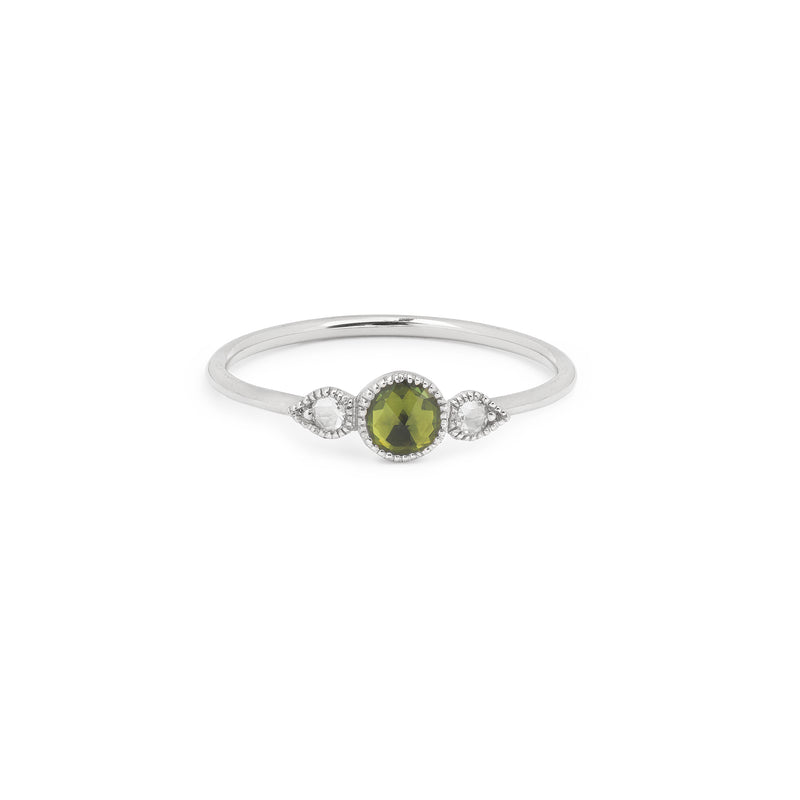 Love ring Céleste M Green sapphire