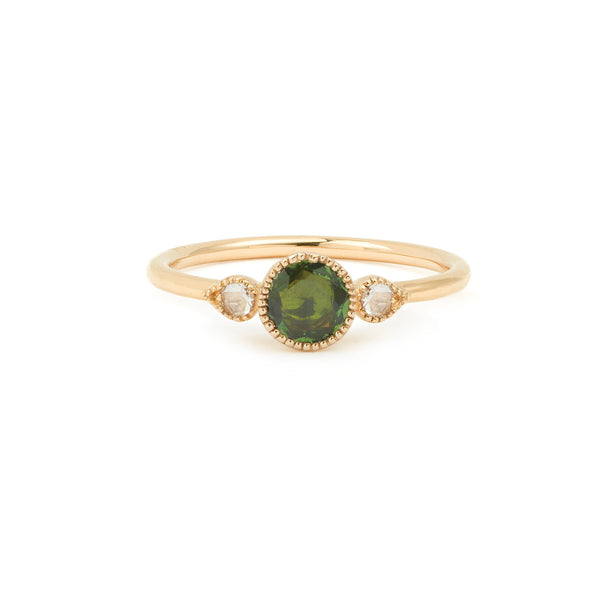 Love ring Céleste L Green sapphire