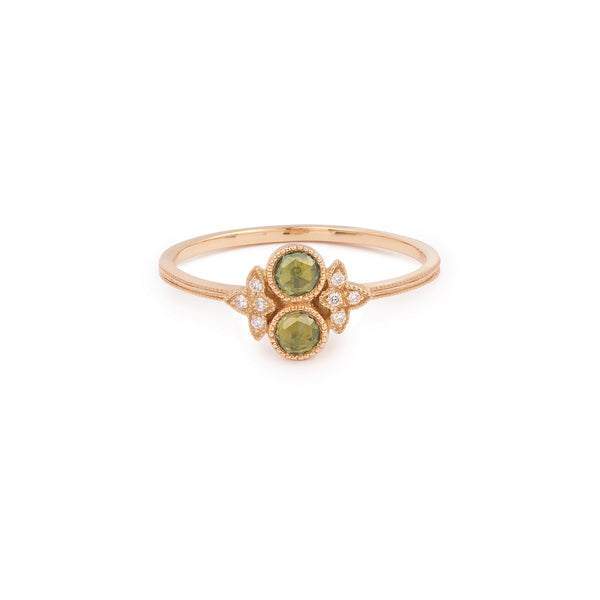 Ring Apis Florea S Green Sapphires