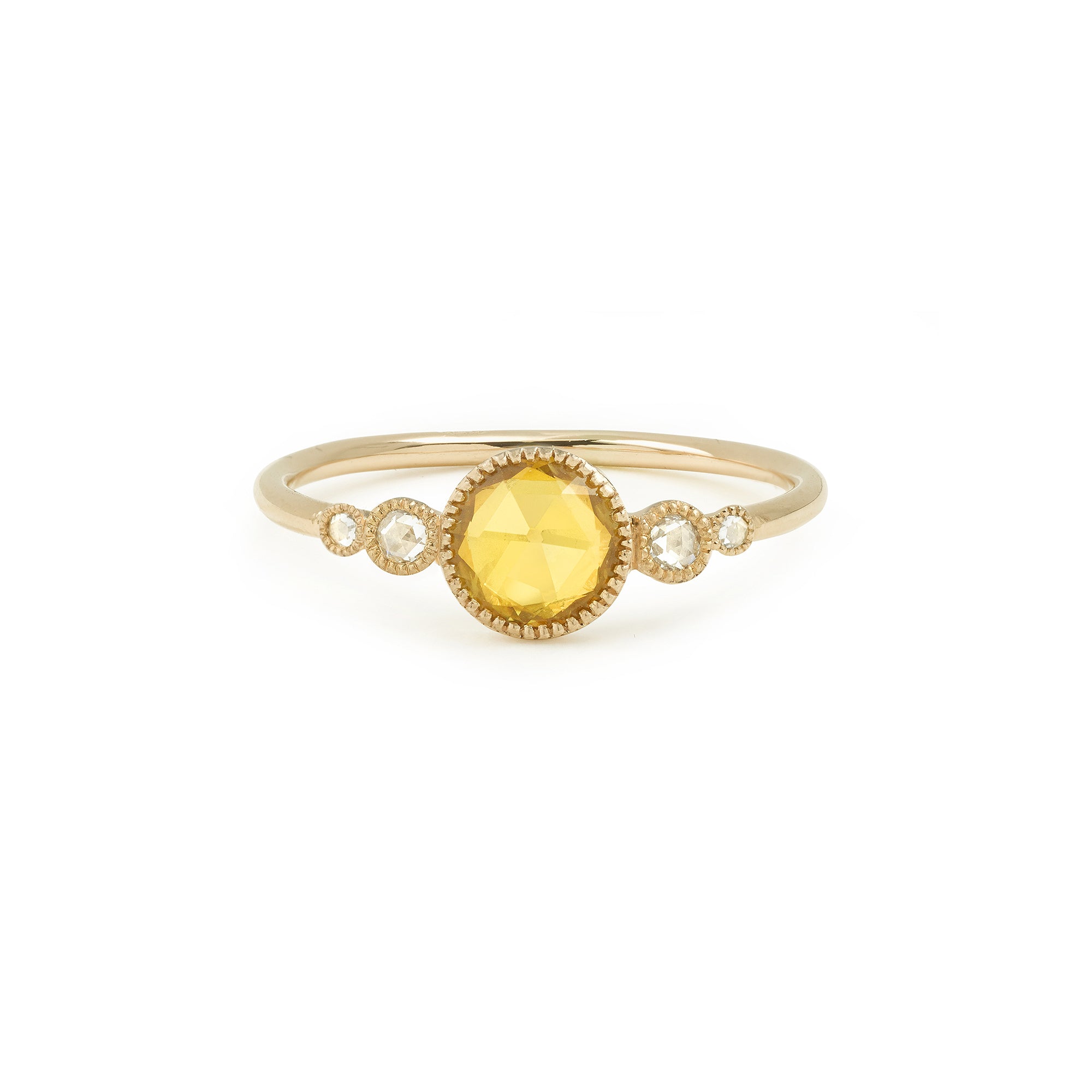 Yellow Sapphire Coconut Ring