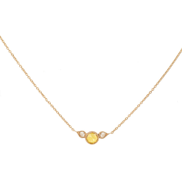 Necklace Amour Céleste M Yellow sapphire
