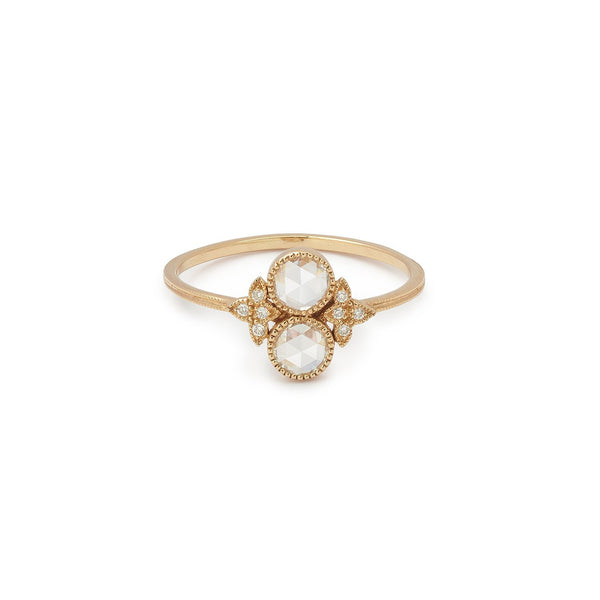 Ring Apis Florea M diamonds rose gold, Myrtille Beck, designer's engagement ring , vintage engagement ring