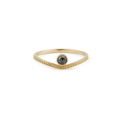 Ring Sienna diamondgalaxy, Myrtille Beck, designer's engagement ring, diamondblack rosecut