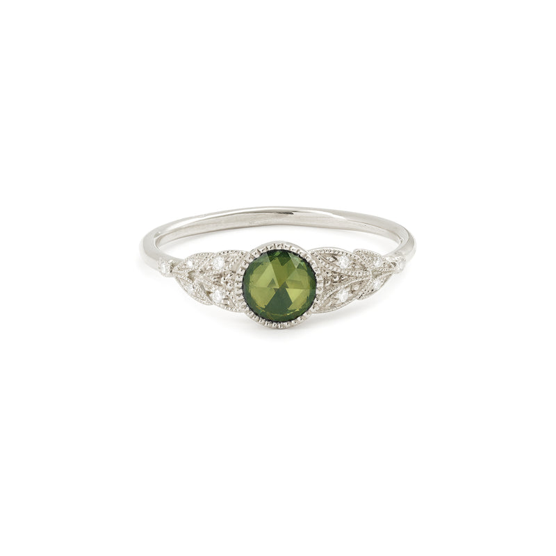 Ring Feuillage L Green Sapphire