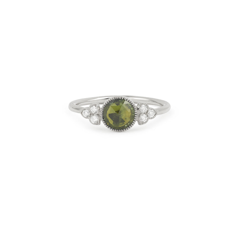 Ring Flora XL Green Sapphire