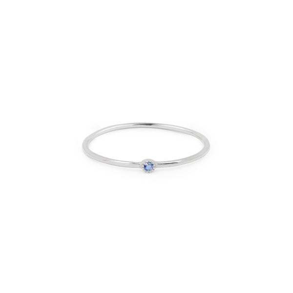 Solitaire Mini Love Ring XS Blue Sapphire