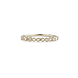 Ring - Céleste wedding band, Myrtille Beck, jewellery designer, designer's wedding band, diamonds wedding band in grey gold, vintage weddings band, diamonds weddings band, rosecut diamonds wedding band