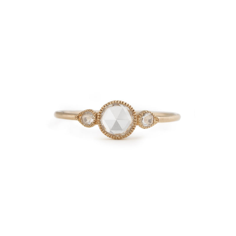 Ring - Ring Love Céleste L -MYRTILLE BECK- Designer's ring engagement Myrtille Beck Paris- ROSE DIAMOND RING