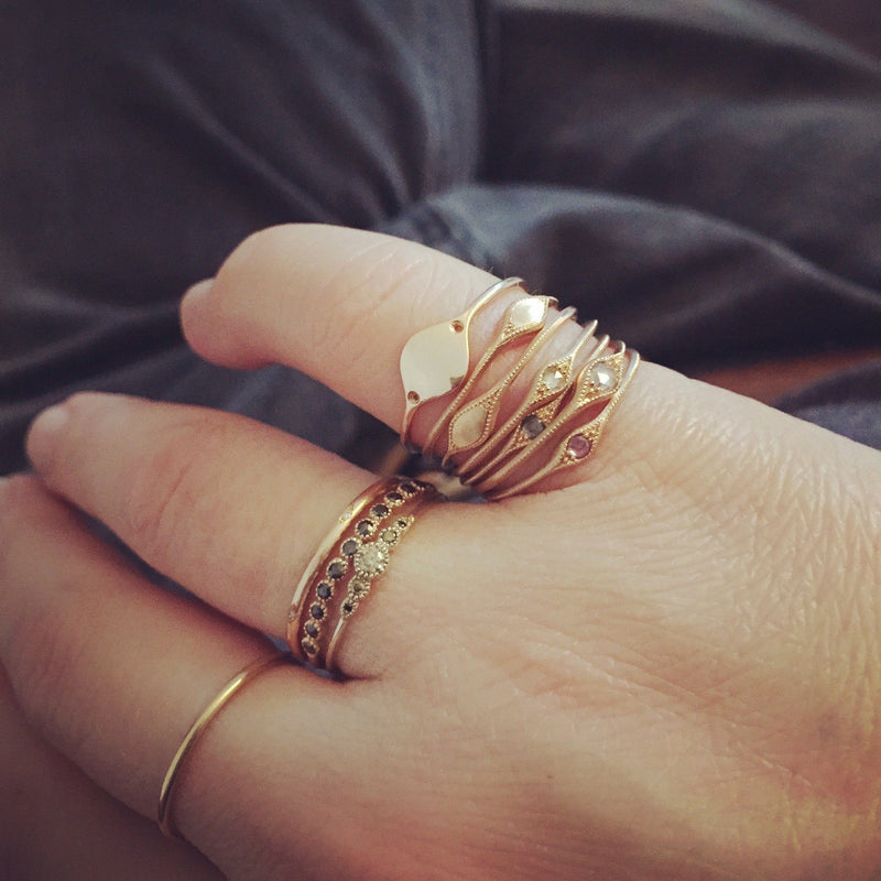 Ring - Petit AmourCélesteChampagne ring, designer's ring, Myrtille BeckParis ring, vintage fine ring