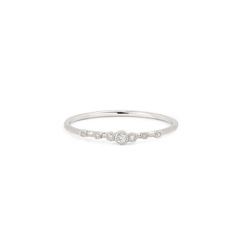 Ring - Ring Vega Diamonds grey gold, Myrtille Beck, wedding bands and designer's engagement ring, vintage wedding bands