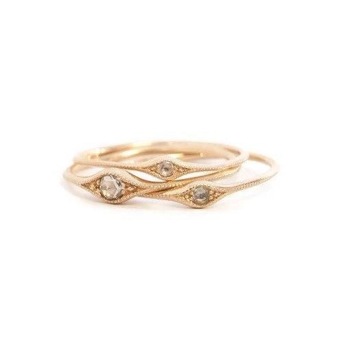 Ring - Mini Chevalière Eyes L, Myrtille Beck, mini designer'diamonds signet ring