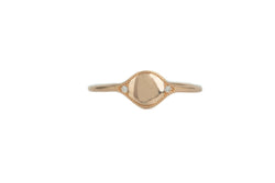 Ring - Mini Chevalière Eyes XL rose gold- Chevalière de créateur bijoux vintage Myrtille BeckParis