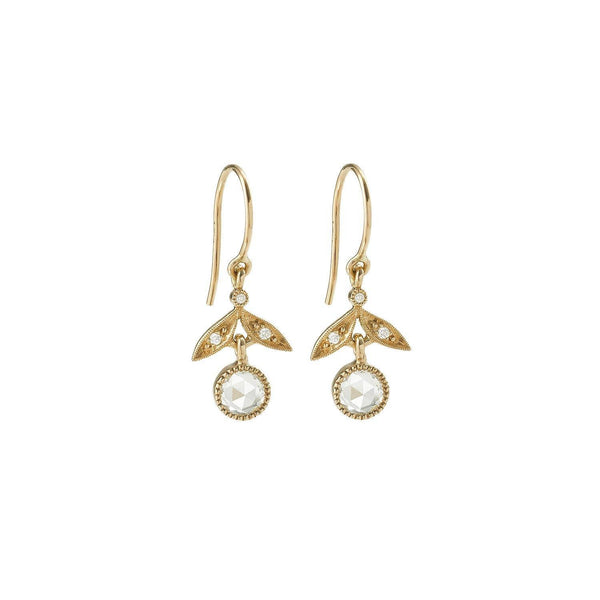 Earrings D Oreilles - Pendant earringsLFeuillage, designer earrings, gold and diamonds designer jewelry, wedding earrings