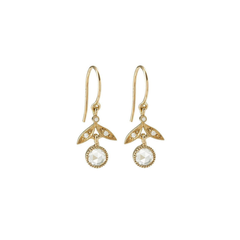 Earrings D Oreilles - Pendant earringsLFeuillage, designer earrings, gold and diamonds designer jewelry, wedding earrings