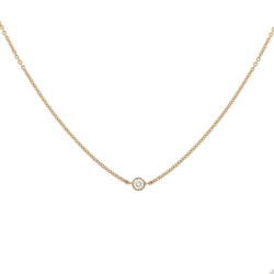 Necklace - Collier Love S fixed rose gold, Myrtille Beck fine diamond necklace, wedding necklace, Myrtille Beck Paris, Designer necklace, gold and diamonds necklace                                