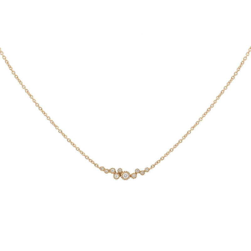 Necklace - Nebula Diamond rose goldNecklace , Myrtille Beckfine diamond necklace, wedding necklace, Myrtille Beck Paris, Designer necklace, gold and diamonds necklace