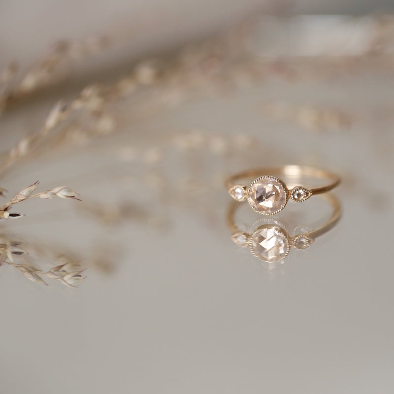 Ring - Amour Céleste XL ring - Myrtille Beck, Designer's engagement ring, diamond sapphire engagement ring                                