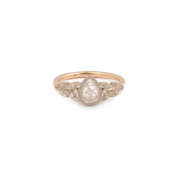 Ring Feuillage diamond  Icy poire, Pièce Unique N°5/2020