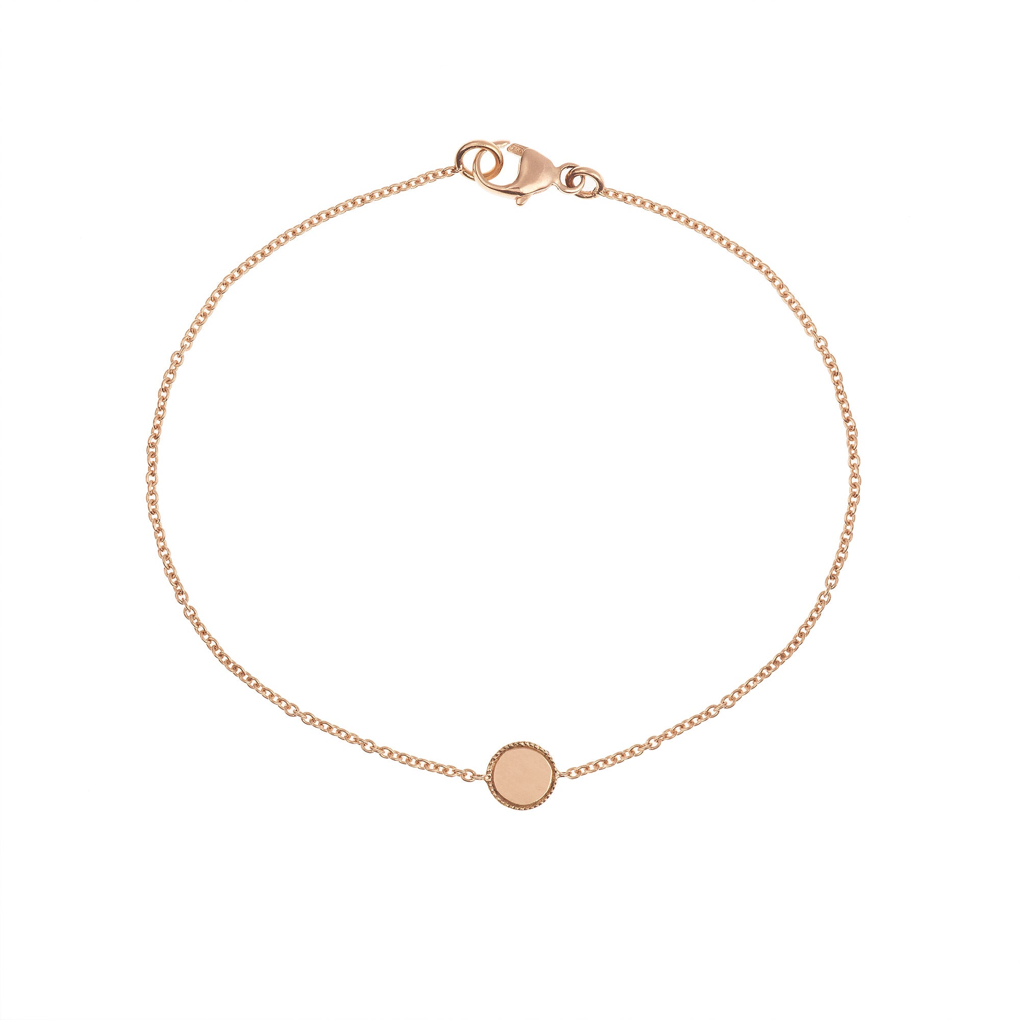 Milgrain Mini Medal Bracelet 5mm
