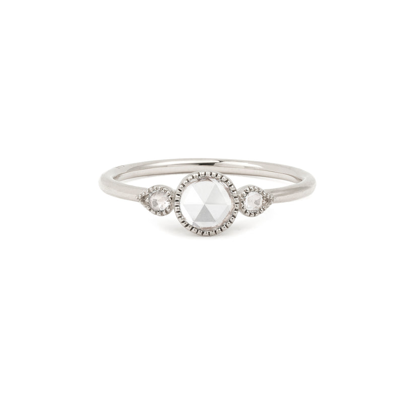 Ring - Ring Love Céleste L -MYRTILLE BECK- Designer's ring engagement Myrtille Beck Paris- ROSE DIAMOND RING