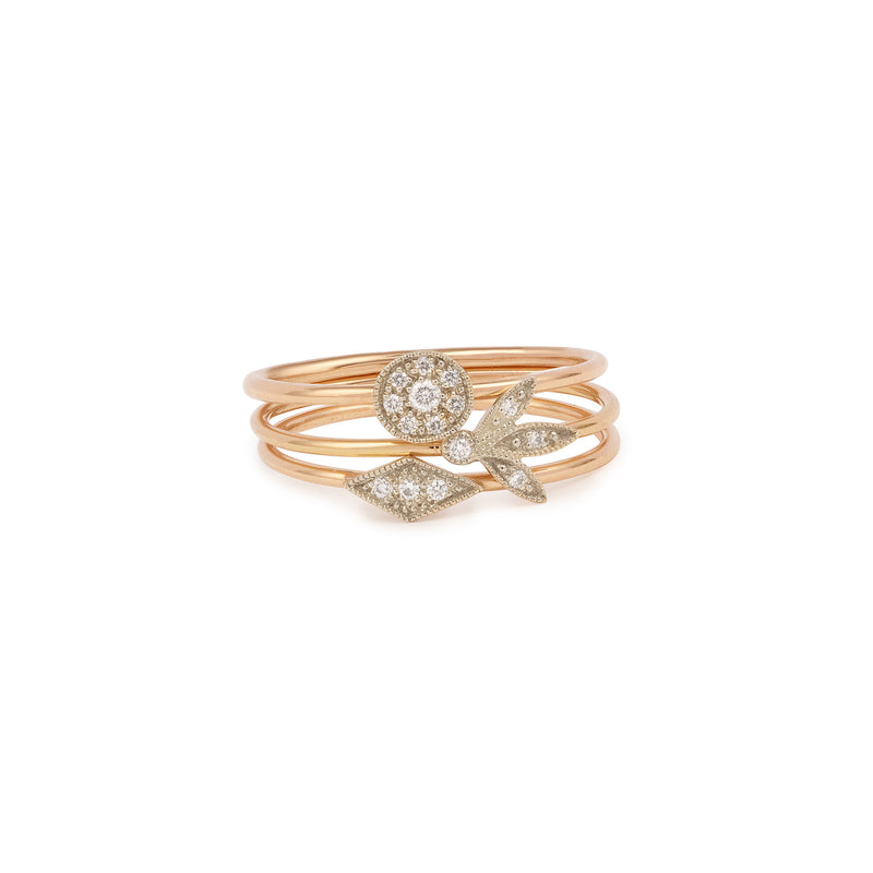 Ring - Rings Allegria, Myrtille Beck, Designer's rings, vintage rings, ring rose goldand gray