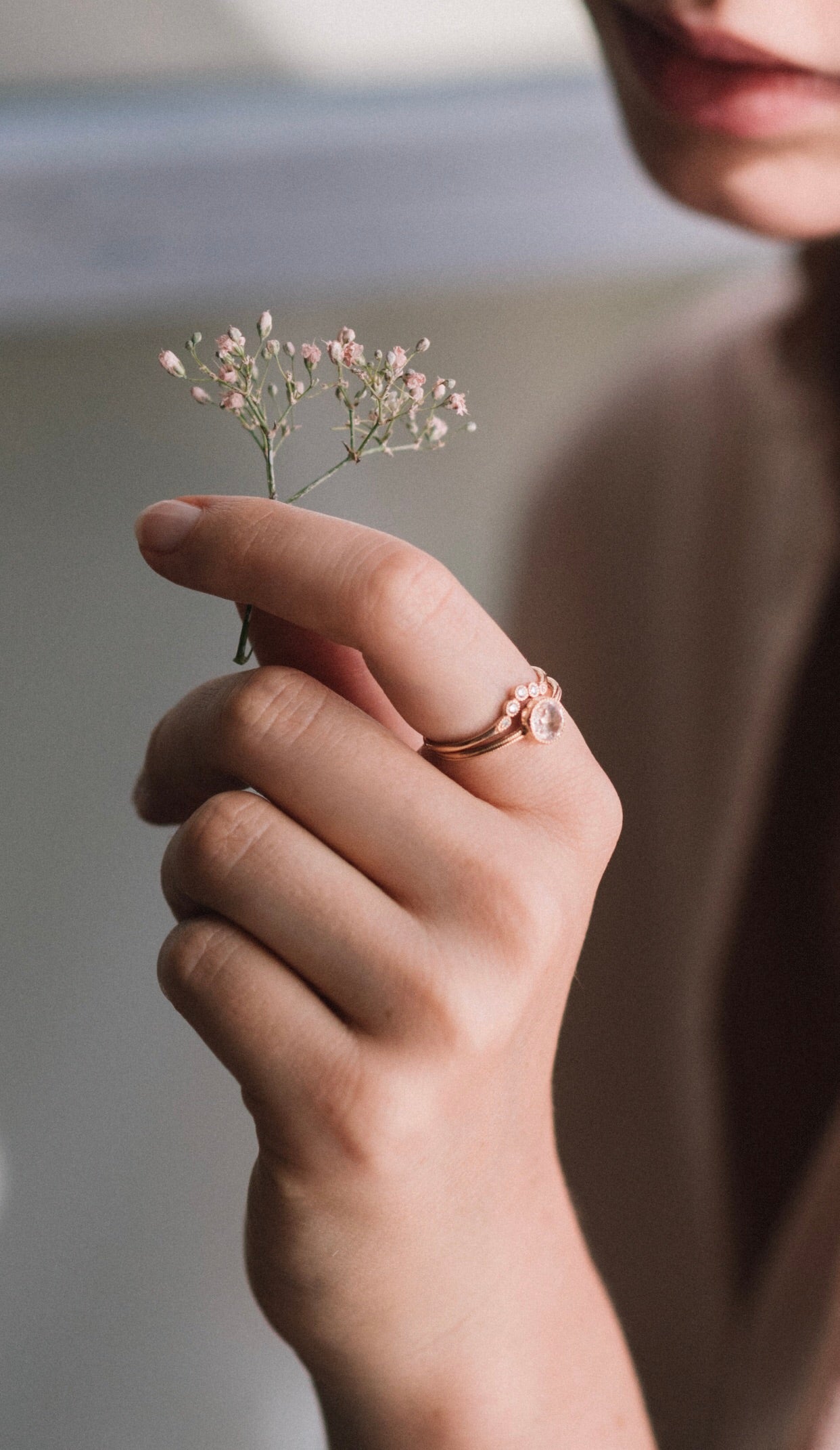 Solitaire Double Milgrain XL White Sapphire