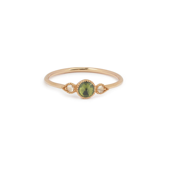 Love ring Céleste M Green sapphire