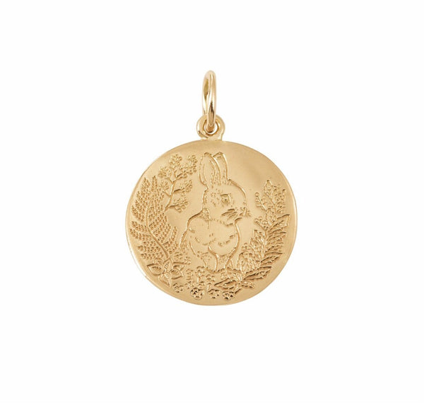 Médailles - Médaille Petit Lapin - 1,8cm, medailles bapteme originales, médaille de baptême, medaille or createur, médailles Myrtille Beck Paris Marie de Beaucourt