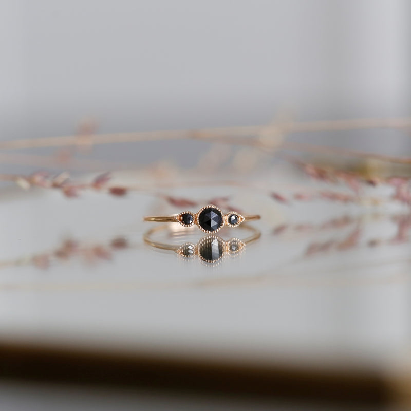 Bague Amour Céleste M Diamants noirs