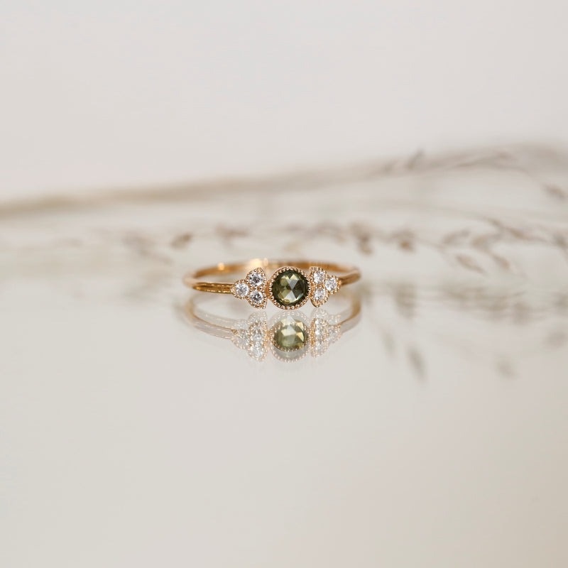 Bague Flora M Saphir vert