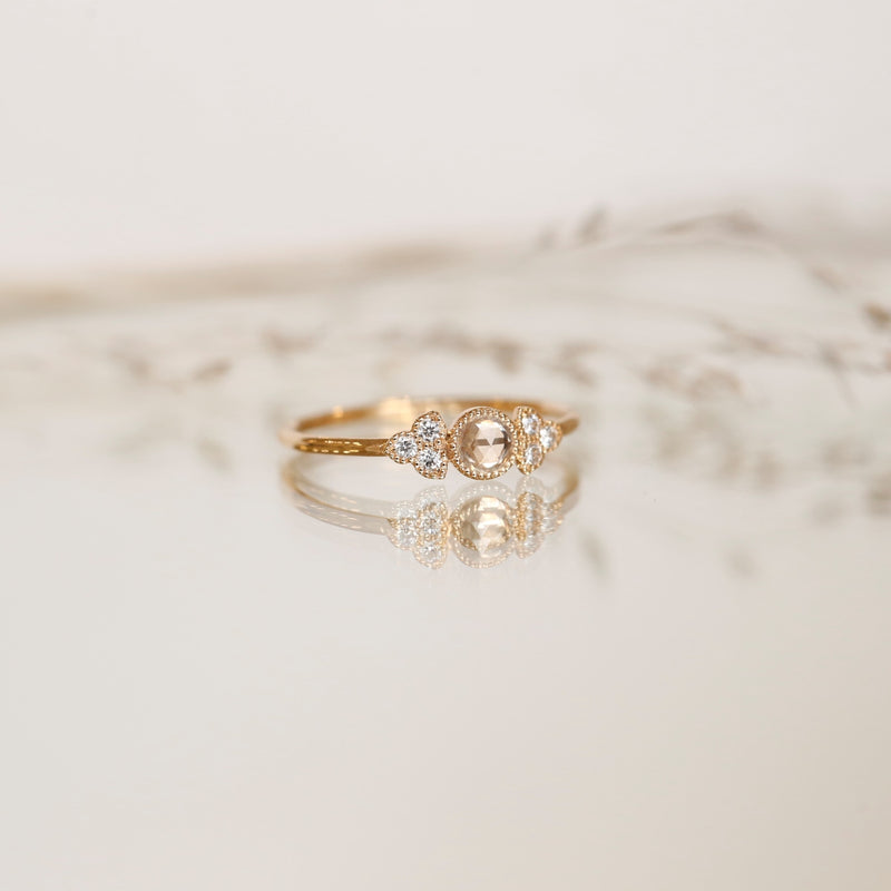 Bague Flora M Saphir blanc