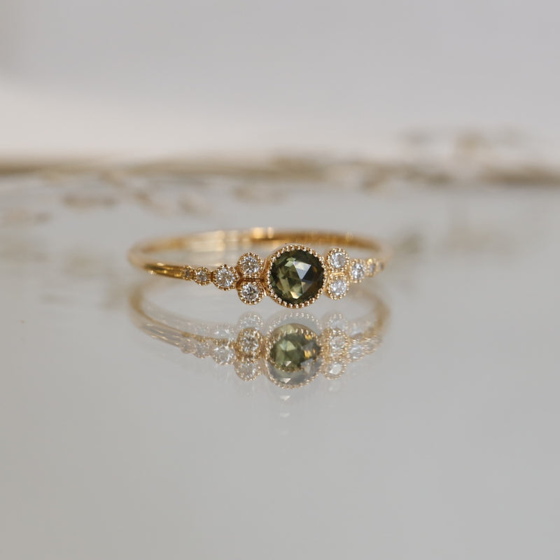 Bague Iris M Saphir vert