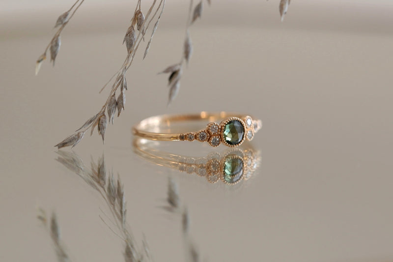 Bague Iris M Saphir vert