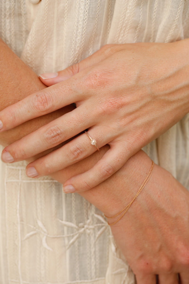 Bague Cybèle M Saphir blanc