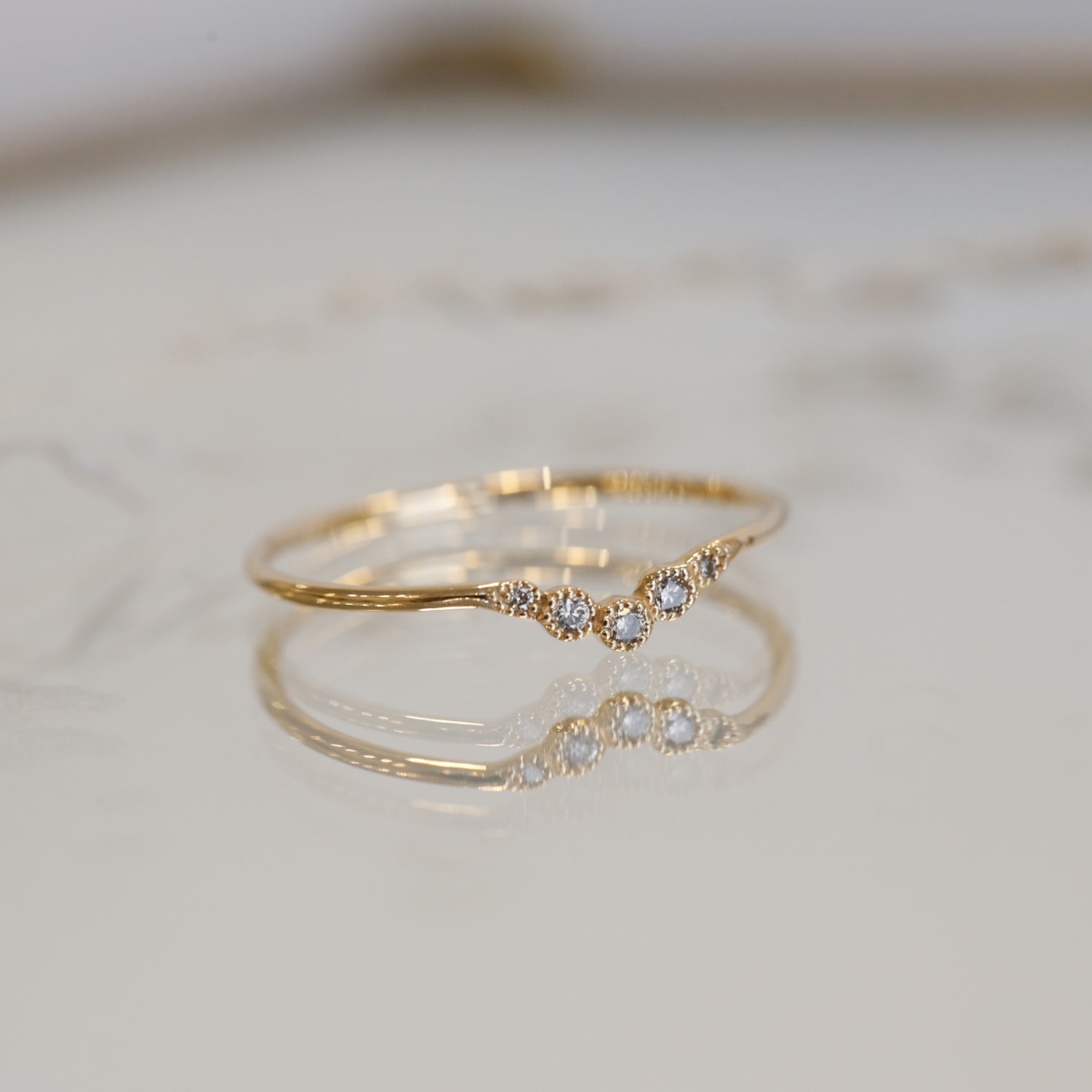 Bague Petit Amour Céleste Curve XL Diamants Salt & Pepper