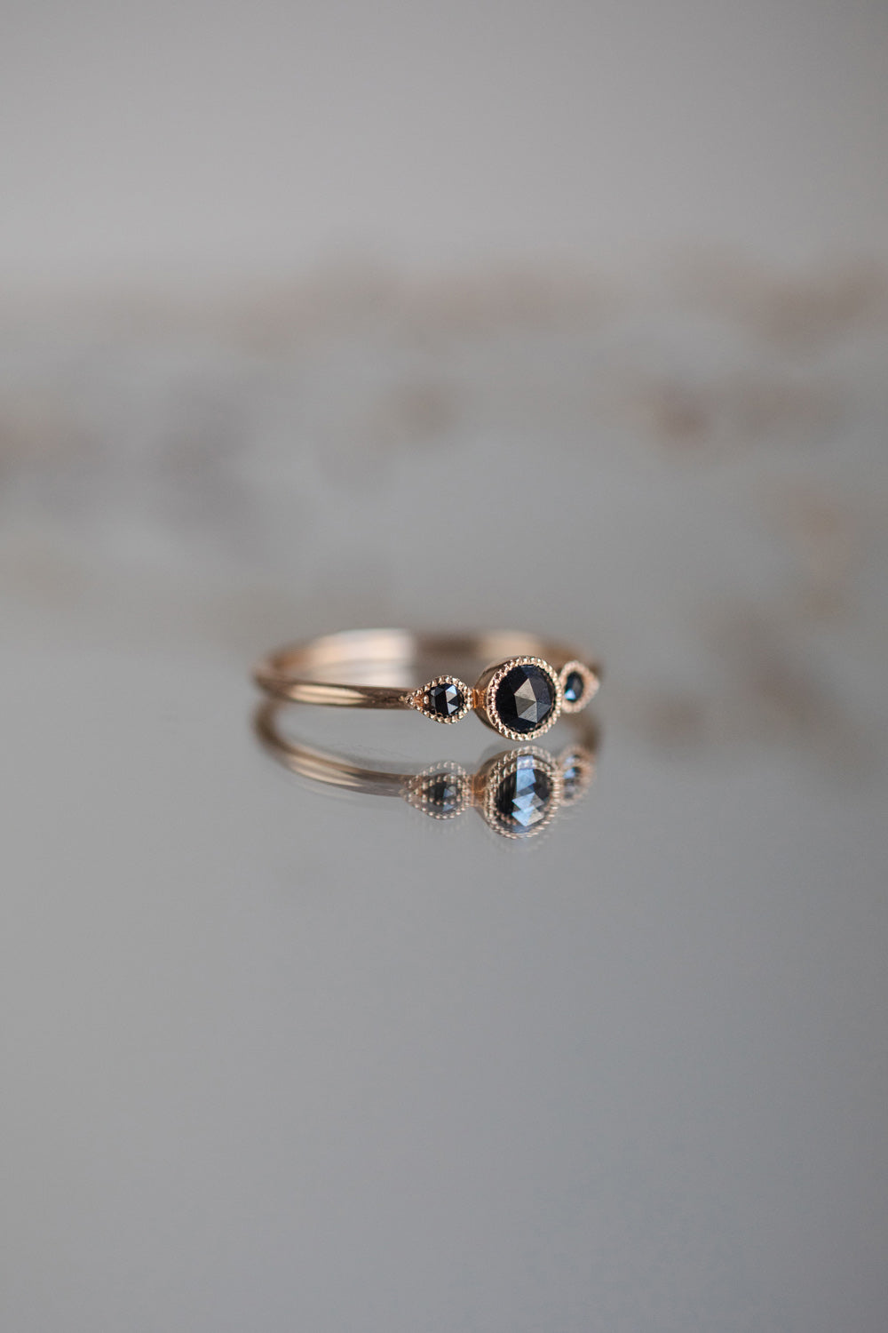 Bague Amour Céleste M Diamants noirs