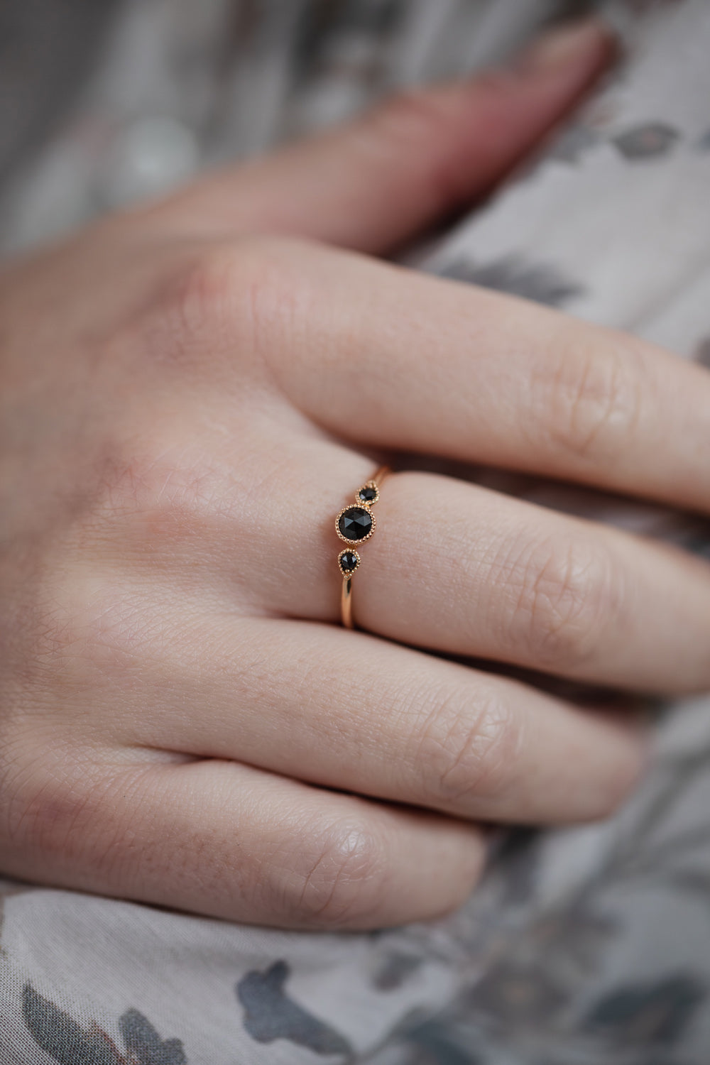 Bague Amour Céleste M Diamants noirs