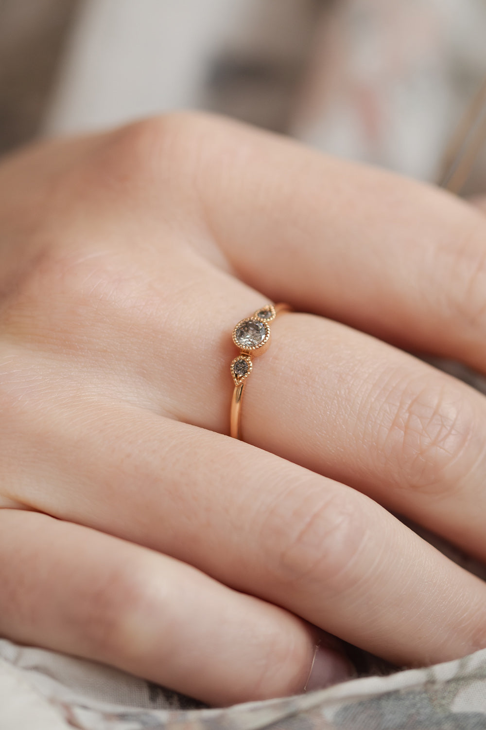 Bague Amour Céleste M Diamants Salt & Pepper