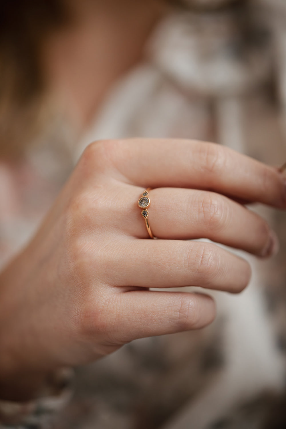 Bague Amour Céleste M Diamants Salt & Pepper