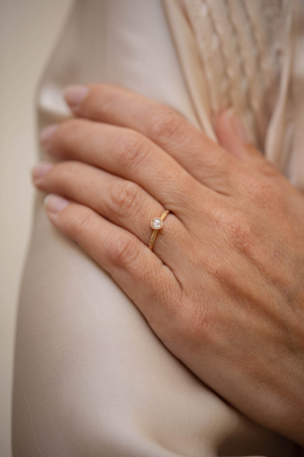 Bague Cybèle M Diamant Blanc rosecut