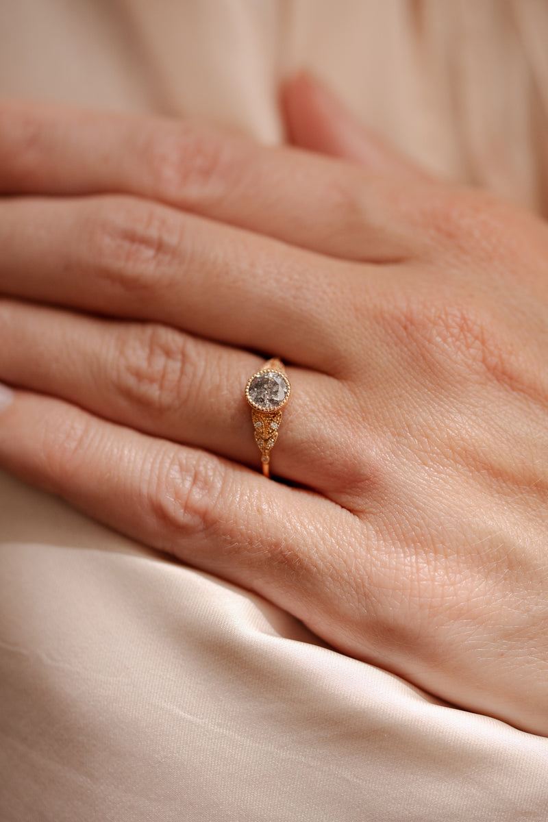Bague Feuillage XL Diamant Salt & Pepper