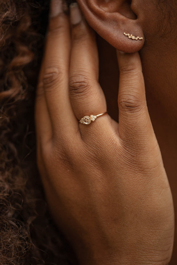 Bague Flora L Saphir blanc