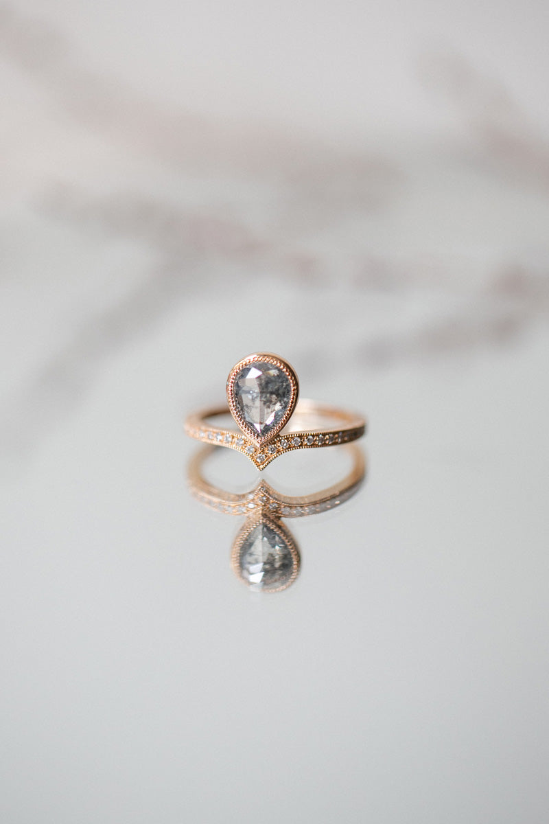 Bague Jasmine Diamant Salt & Pepper Poire