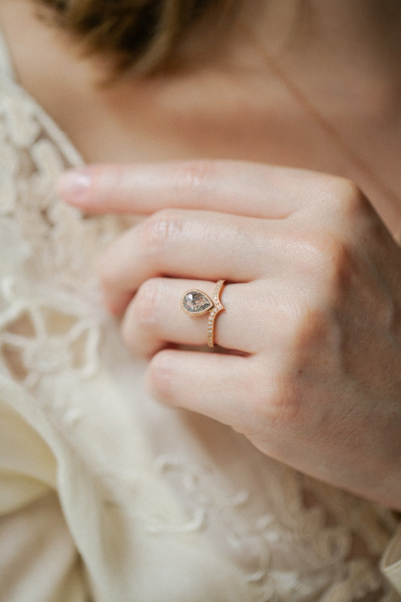 Bague Jasmine Diamant Salt & Pepper Poire