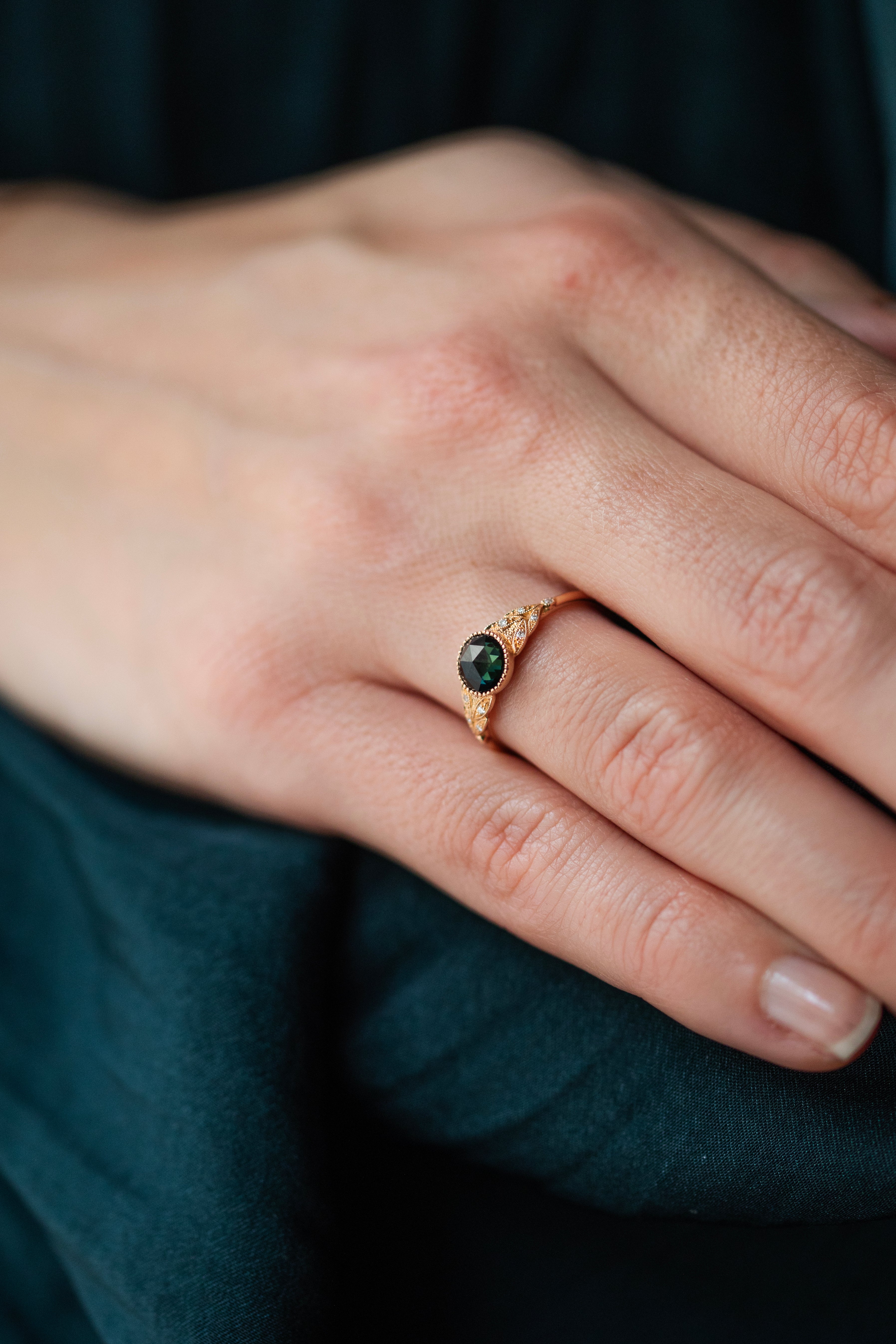 Bague Feuillage L Saphir mermaid