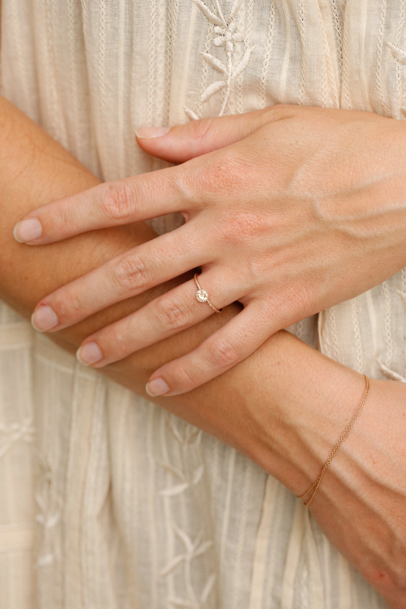 Bague Cybèle L Saphir blanc